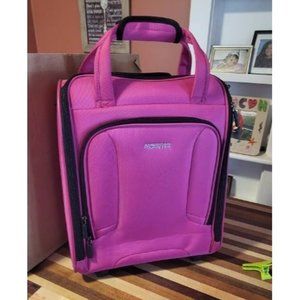 American Tourister 4 Kix Expandable Softside Luggage with Spinner Wheels, Pink